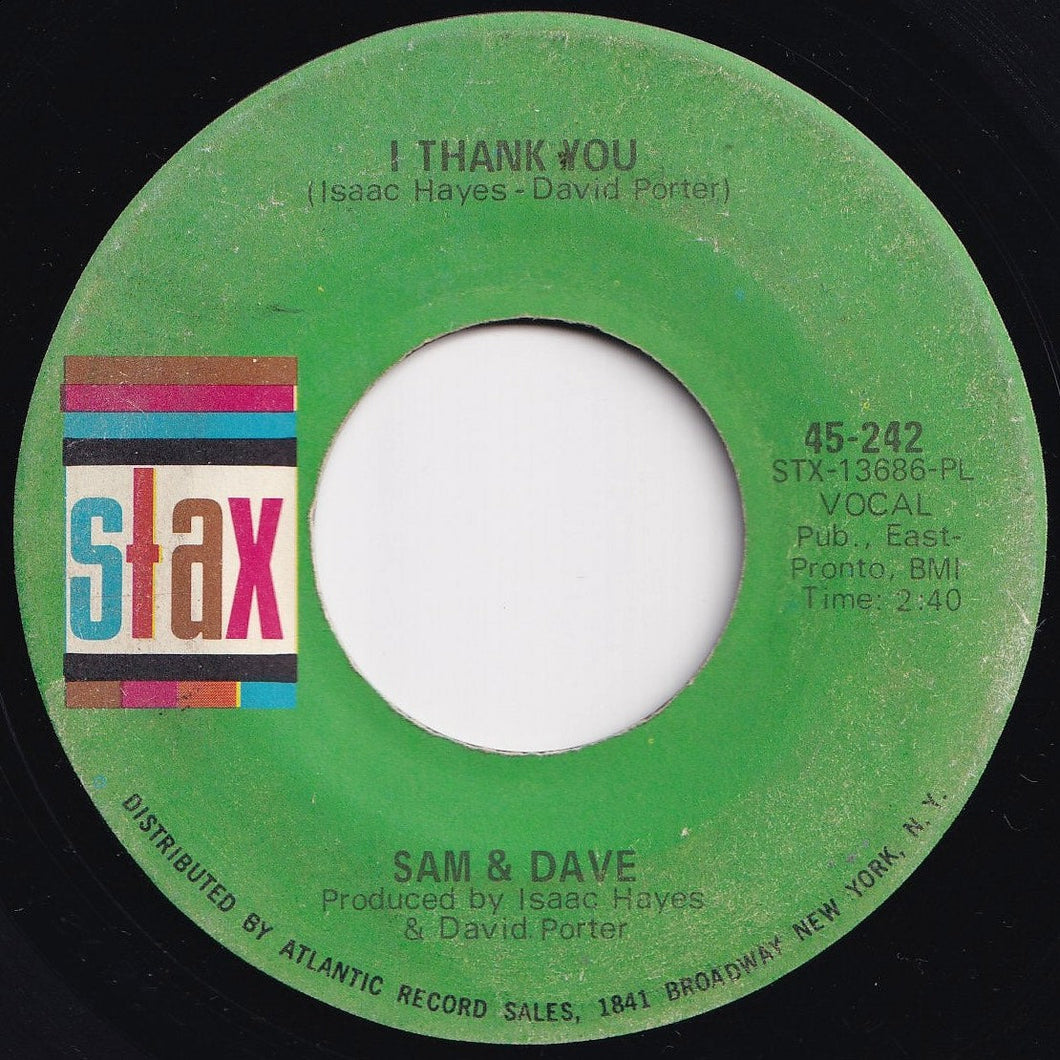 Sam & Dave - I Thank You / Wrap It Up (7 inch Record / Used)