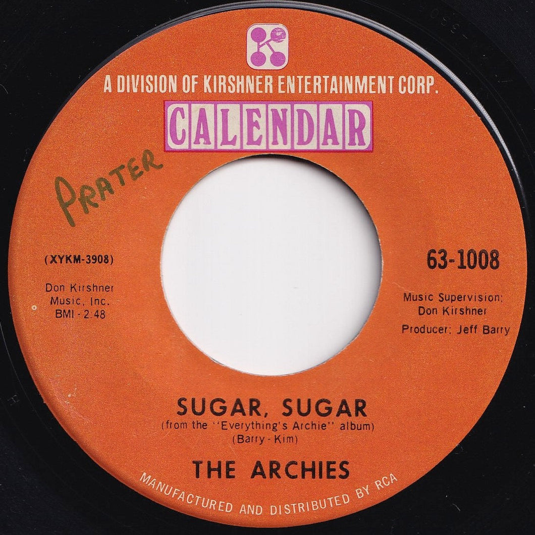 Archies - Sugar, Sugar / Melody Hill (7 inch Record / Used)