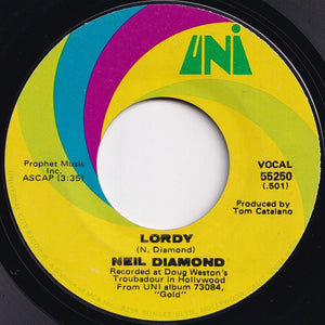 Neil Diamond - Cracklin' Rosie / Lordy (7 inch Record / Used)