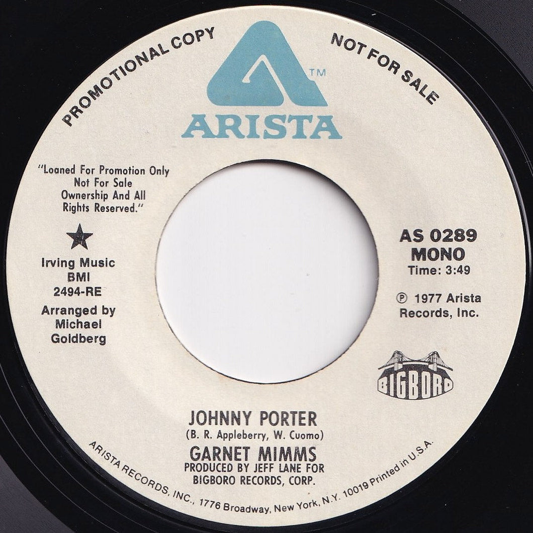 Garnet Mimms - Johnny Porter (Mono) / (Stereo) (7 inch Record / Used)