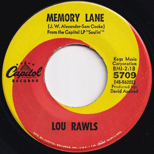 Lou Rawls - Love Is A Hurtin' Thing / Memory Lane (7 inch Record / Used)