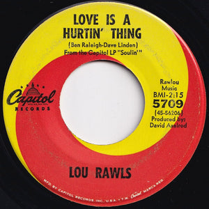 Lou Rawls - Love Is A Hurtin' Thing / Memory Lane (7 inch Record / Used)