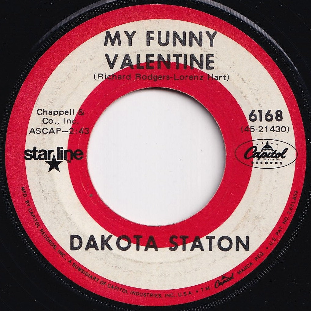 Dakota Staton - My Funny Valentine / The Late, Late Show (7 inch Record / Used)