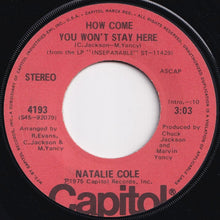 Load image into Gallery viewer, Natalie Cole - Inseparable / How Come You Won&#39;t Stay Here (7 inch Record / Used)
