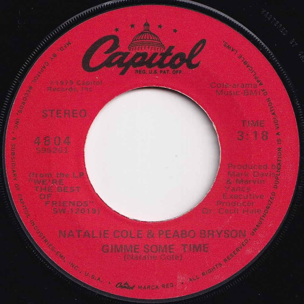 Natalie Cole, Peabo Bryson - Gimme Some Time / Love Will Find You (7 inch Record / Used)