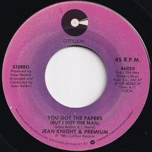 画像をギャラリービューアに読み込む, Jean Knight, Premium - You Got The Papers (But I Got The Man) / Anything You Can Do (I Can Do As Well As You) (7 inch Record / Used)
