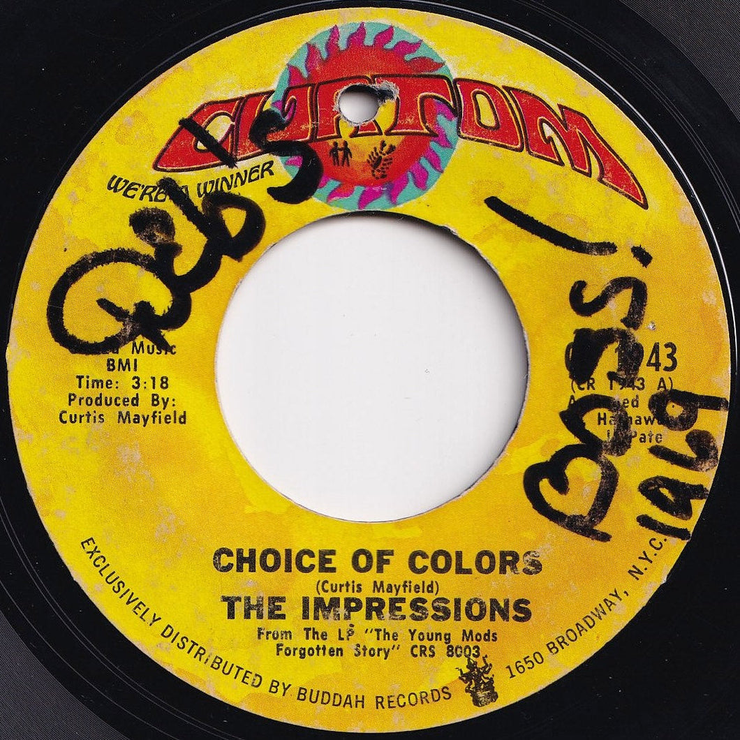 Impressions - Choice Of Colors / Mighty Mighty Spade & Whitey (7 inch Record / Used)