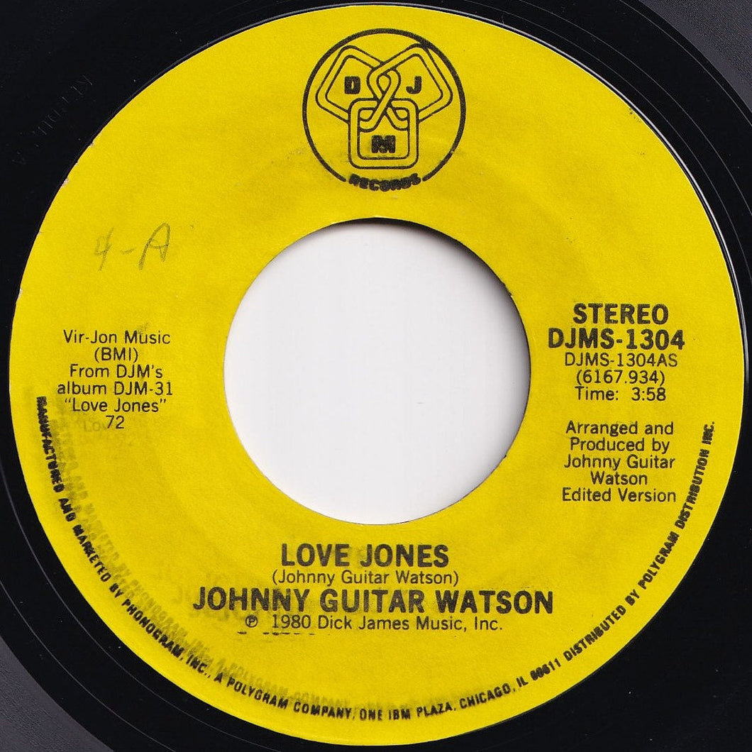 Johnny Guitar Watson - Love Jones / Asante Sana (7 inch Record / Used)