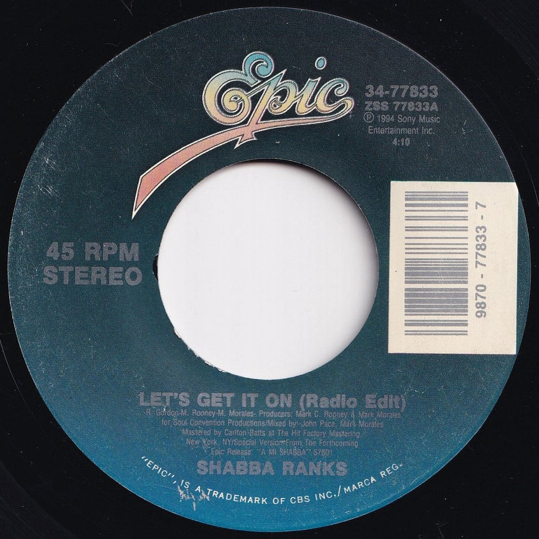 Shabba Ranks - Lets Get It On (Radio Edit) / Original Woman (7 inch Record / Used)