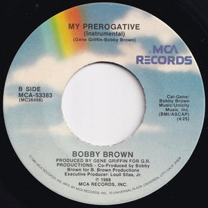 Bobby Brown - My Prerogative / (Instrumental)  (7 inch Record / Used)