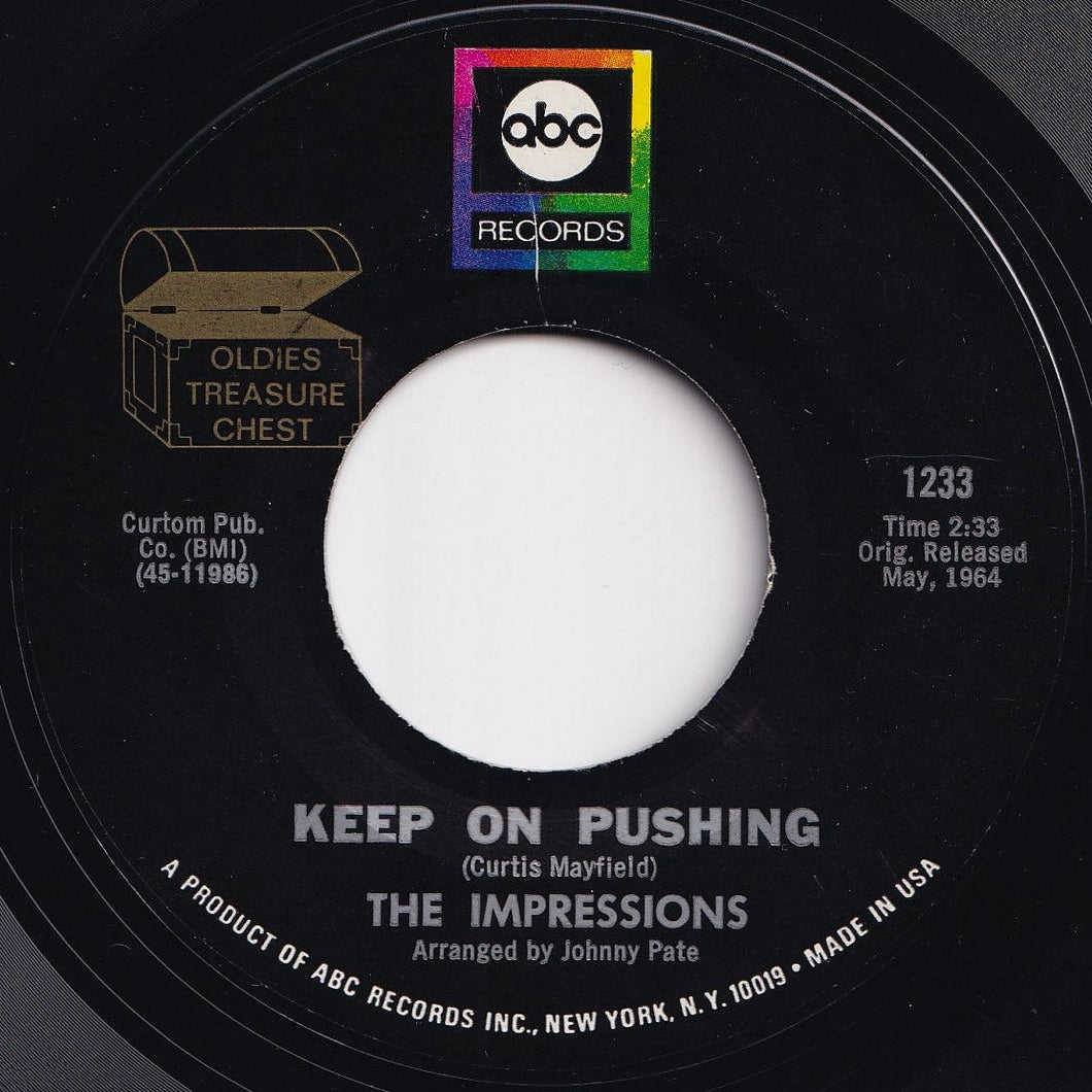 Impressions - Keep On Pushing / We're A Winner (7 inch Record / Used)