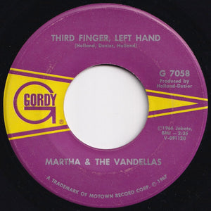 Martha & The Vandellas - Jimmy Mack / Third Finger, Left Hand (7 inch Record / Used)