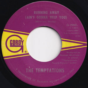 Temptations - I Can't Get Next To You / Running Away (Ain't Gonna Help You) (7 inch Record / Used)