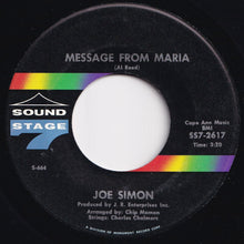 画像をギャラリービューアに読み込む, Joe Simon - Message From Maria / I Worry About You (7 inch Record / Used)
