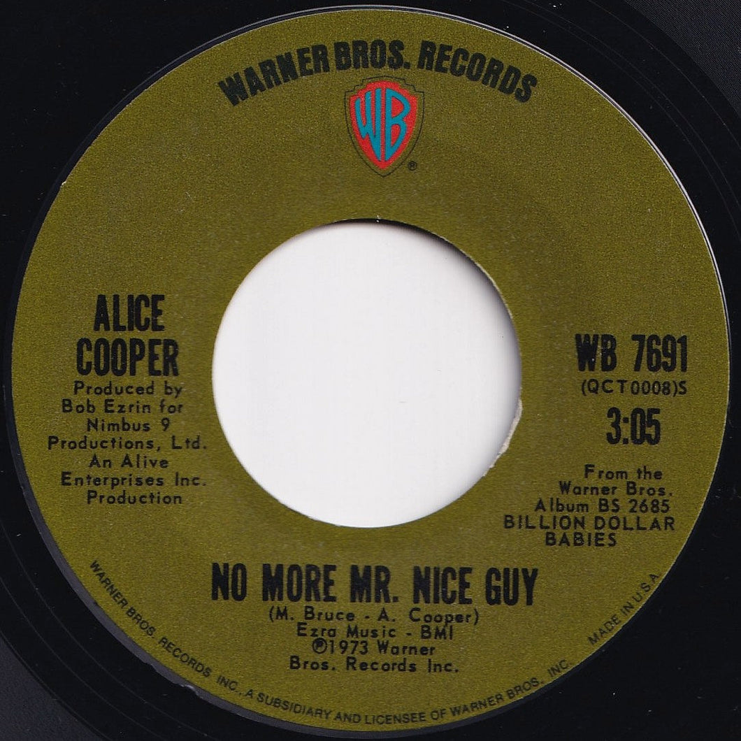 Alice Cooper - No More Mr. Nice Guy / Raped And Freezin' (7 inch Record / Used)