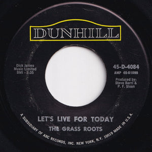 Grass Roots - Let's Live For Today / Depressed Feeling (7 inch Record / Used)