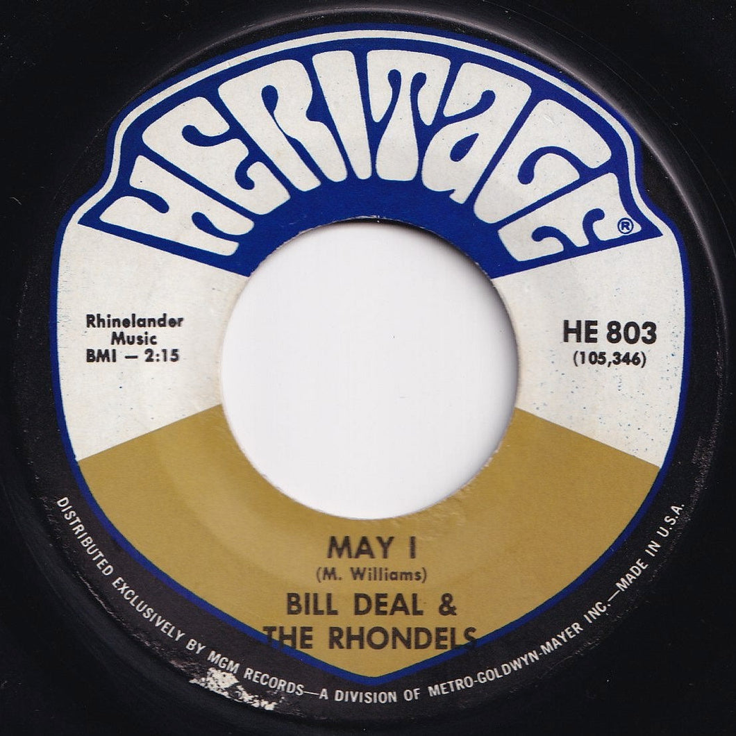 Bill Deal & The Rhondels - May I / Day By Day My Love Grows Stronger (7 inch Record / Used)