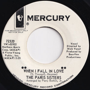 Paris Sisters - When I Fall In Love / Once Upon A Time (7 inch Record / Used)