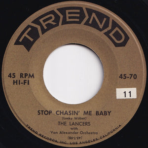 Lancers - Stop Chasin' Me Baby / Peggy O'Neil (7 inch Record / Used)