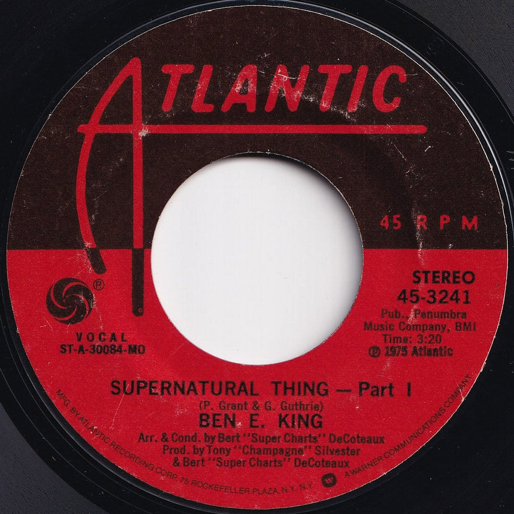 Ben E. King - Supernatural Thing (Part 1)  / (Part 2) (7 inch Record / Used)