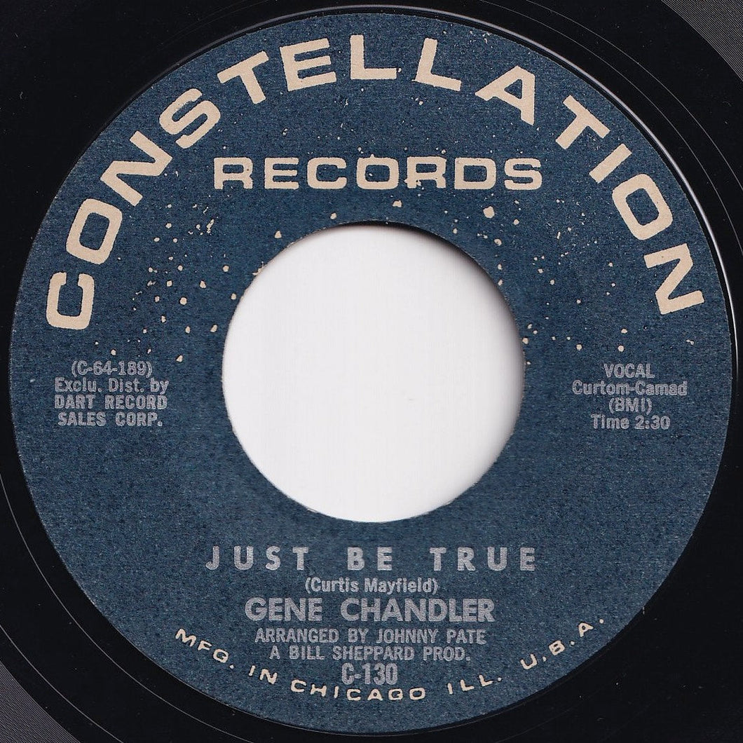 Gene Chandler - Just Be True / A Song Called Soul (7 inch Record / Used)