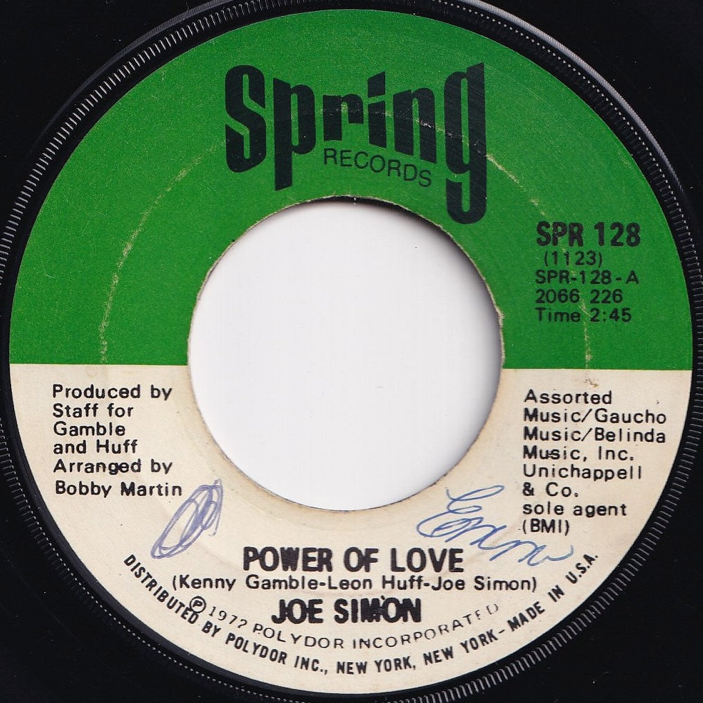 Joe Simon - Power Of Love / The Mirror Don't Lie (7 inch Record / Used)