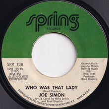 Load image into Gallery viewer, Joe Simon - Theme From Cleopatra Jones / Who Was That Lady (7 inch Record / Used)
