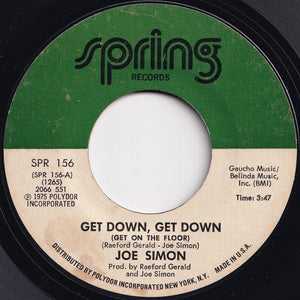 Joe Simon - Get Down, Get Down (Get On The Floor) / In My Baby's Arms (7 inch Record / Used)