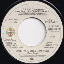 画像をギャラリービューアに読み込む, Larry Graham - One In A Million You (Mono) / (Stereo) (7 inch Record / Used)
