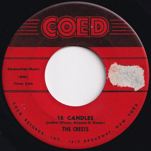 Crests - 16 Candles / Beside You (7 inch Record / Used)