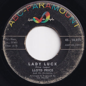 Lloyd Price And His Orchestra - Lady Luck / Never Let Me Go (7 inch Record / Used)