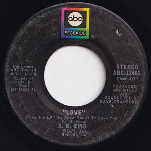 B.B. King - I Like To Live The Love / Love (7 inch Record / Used)