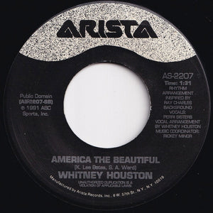 Whitney Houston - The Star Spangled Banner / America The Beautiful (7 inch Record / Used)