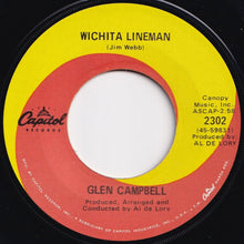 Load image into Gallery viewer, Glen Campbell - Wichita Lineman / Fate Of Man (7 inch Record / Used)
