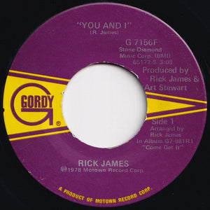 Rick James - You And I / Hollywood (7 inch Record / Used)