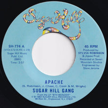 Load image into Gallery viewer, Sugar Hill Gang - Apache / Rapper&#39;s Delight (7 inch Record / Used)

