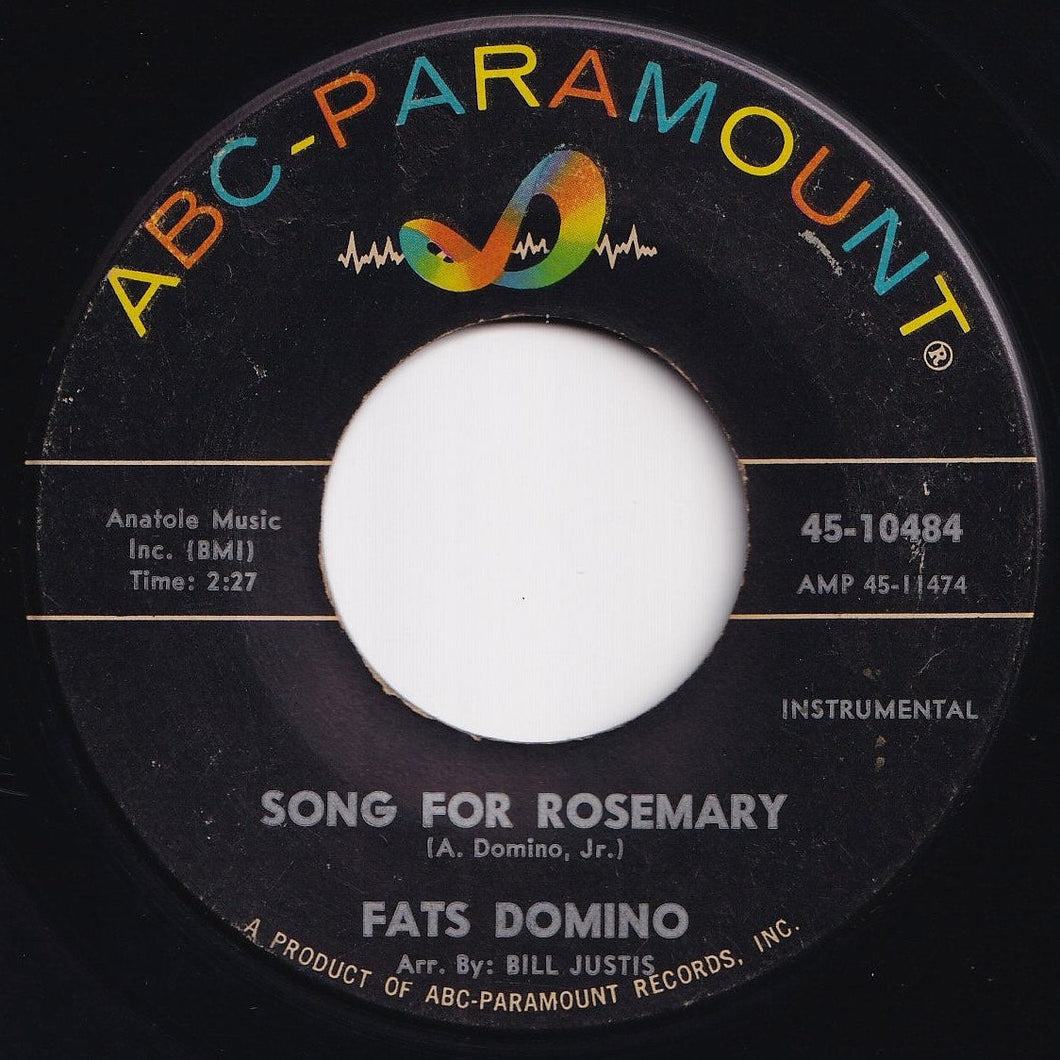 Fats Domino - Song For Rosemary / Red Sails In The Sunset (7 inch Record / Used)