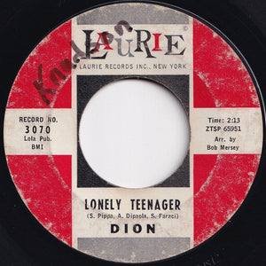 Dion - Little Miss Blue / Lonely Teenager (7 inch Record / Used)