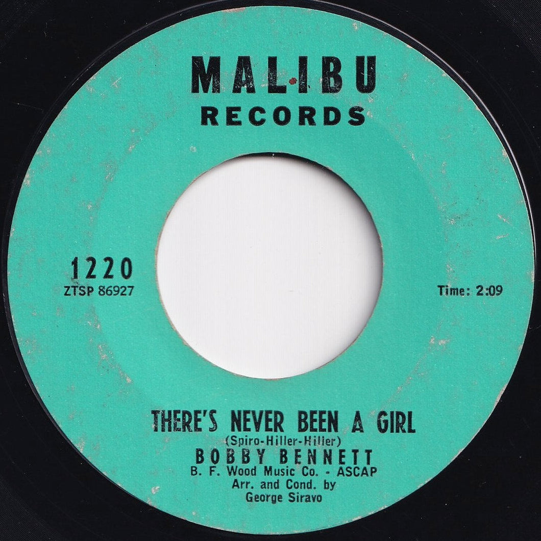 Bobby Bennett - There's Never Been A Girl / Love Me With All Your Heart (7 inch Record / Used)