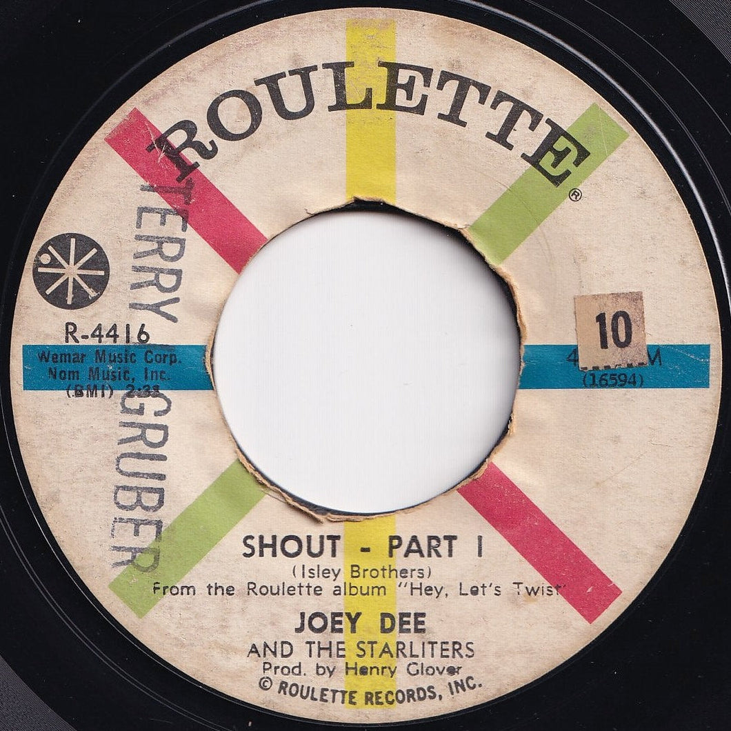 Joey Dee And The Starliters - Shout (Part 1) / (Part 2) (7 inch Record / Used)