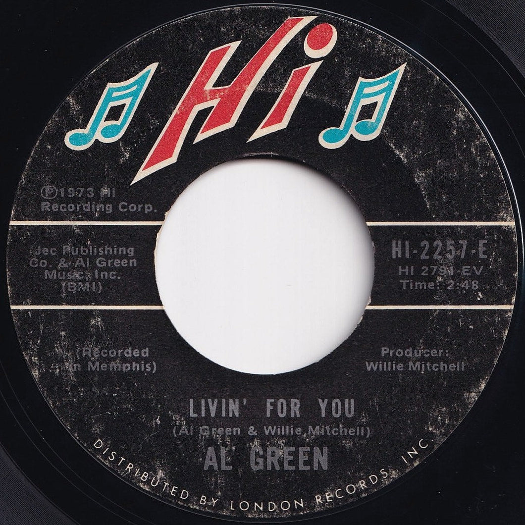 Al Green - Livin' For You / It Ain't No Fun To Me (7 inch Record / Used)