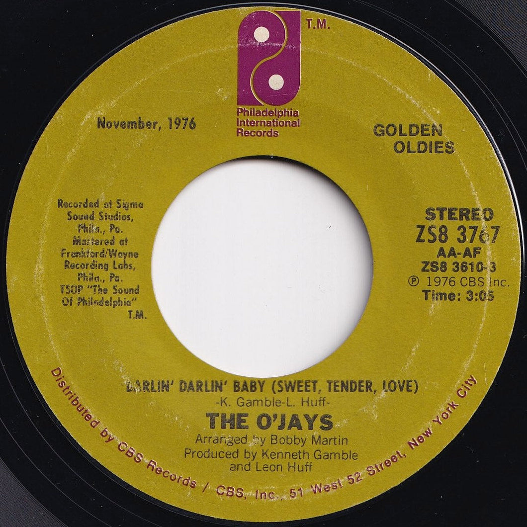 O'Jays - Darlin' Darlin' Baby (Sweet, Tender, Love) / Used To Be My Girl (7 inch Record / Used)