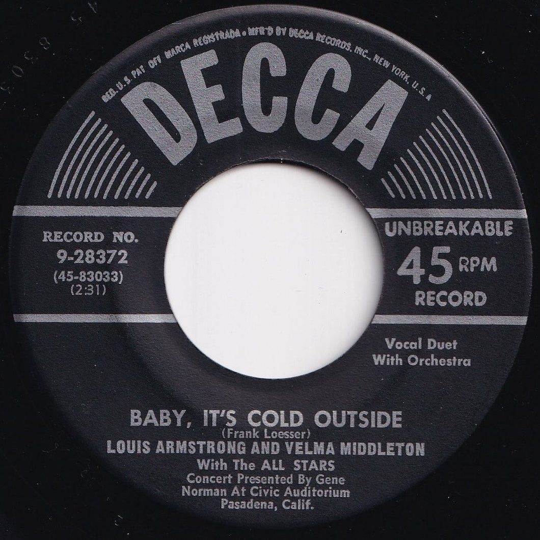 Louis Armstrong - Baby, It's Cold Outside / That's My Desire (7 inch Record / Used)