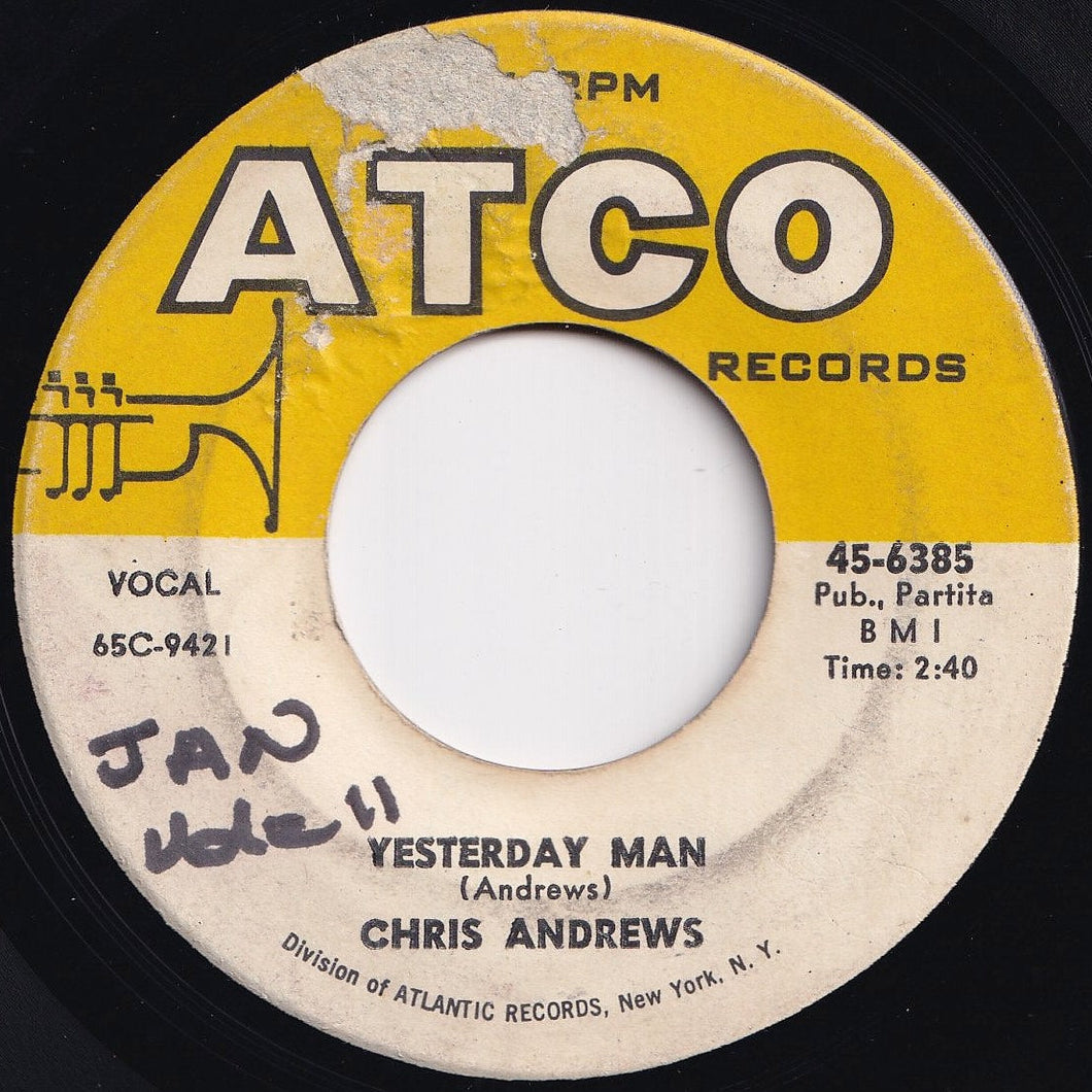 Chris Andrews - Yesterday Man / Too Bad You Don't Want Me (7 inch Record / Used)