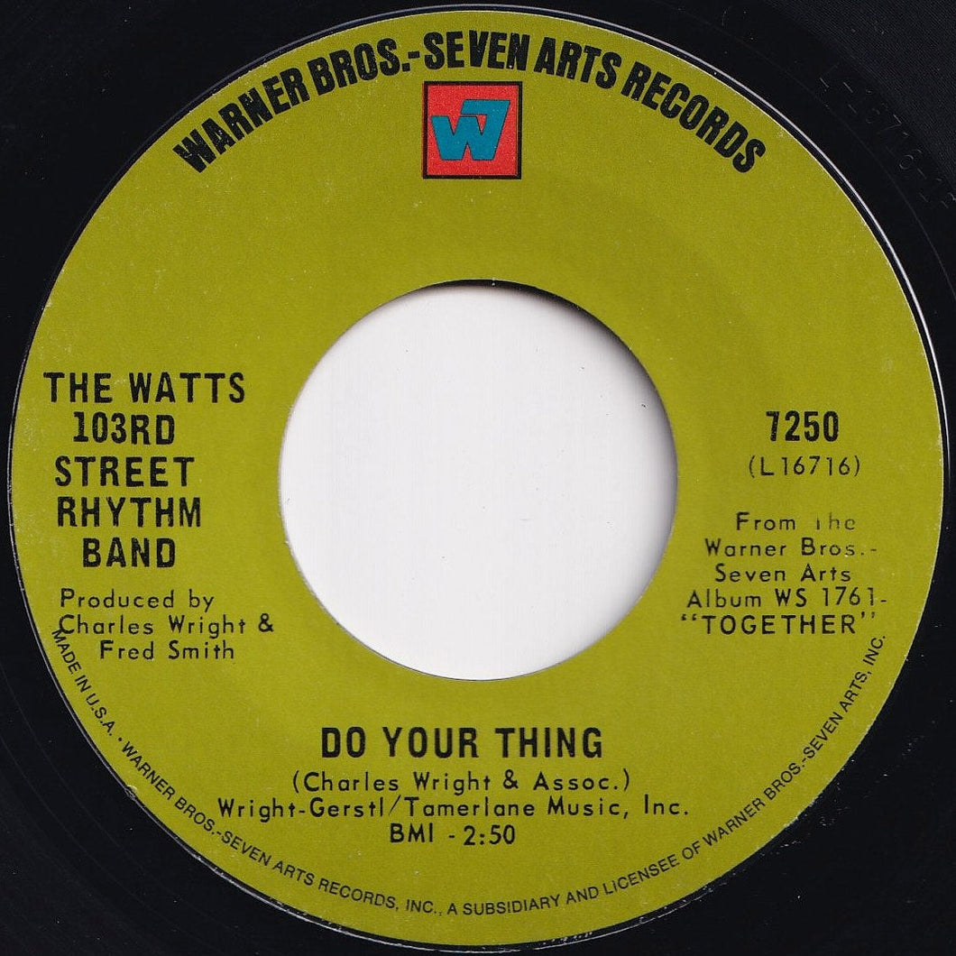 Charles Wright & The Watts 103rd St Rhythm Band - Do Your Thing / A Dance, A Kiss And A Song (7 inch Record / Used)