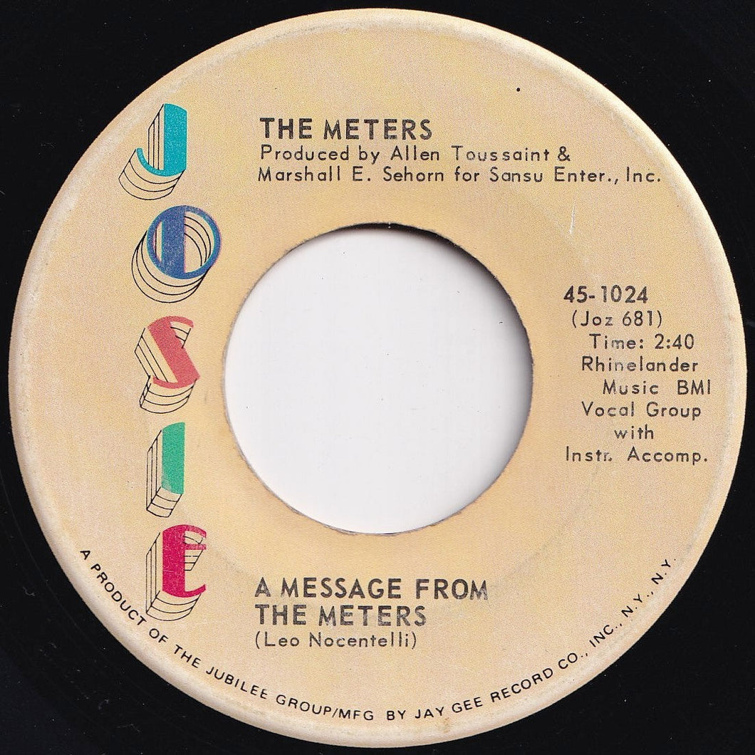 Meters - A Message From The Meters / Zony Mash (7 inch Record / Used)