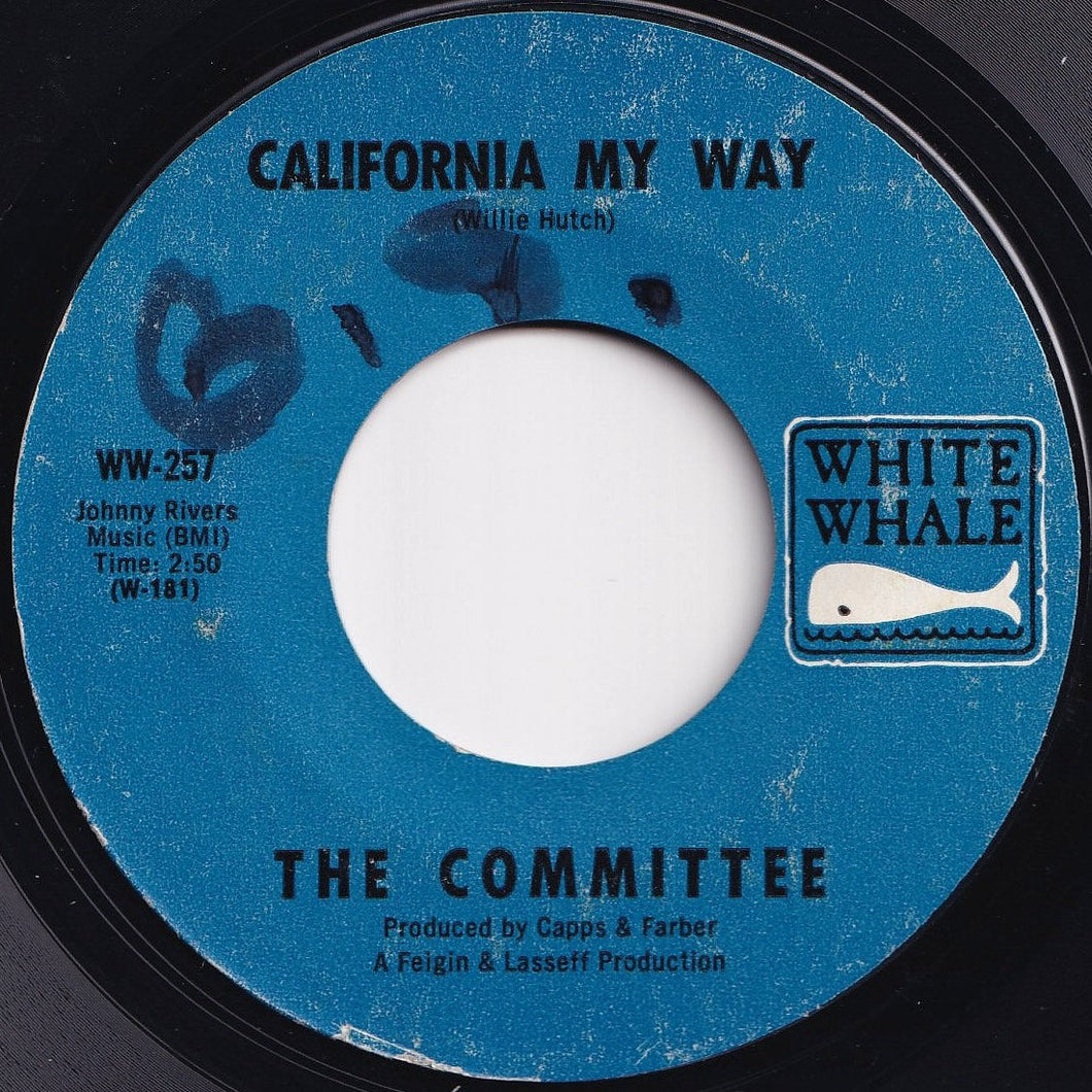 Committee - California My Way / You For Weren't It If (7 inch Record / Used)