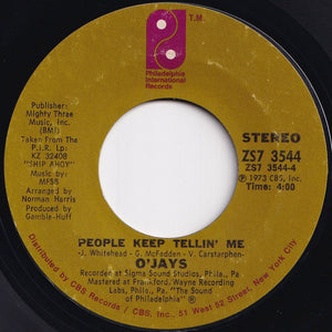 O'Jays - For The Love Of Money / People Keep Tellin' Me (7 inch Record / Used)