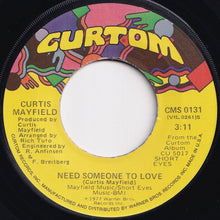 画像をギャラリービューアに読み込む, Curtis Mayfield - Need Someone To Love / Do Do Wap Is Strong In Here (Edit) (7 inch Record / Used)
