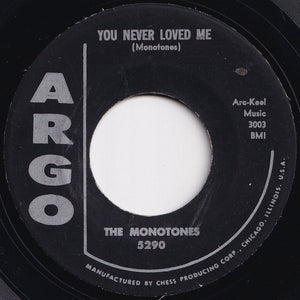 Monotones - Book Of Love / You Never Loved Me (7 inch Record / Used)